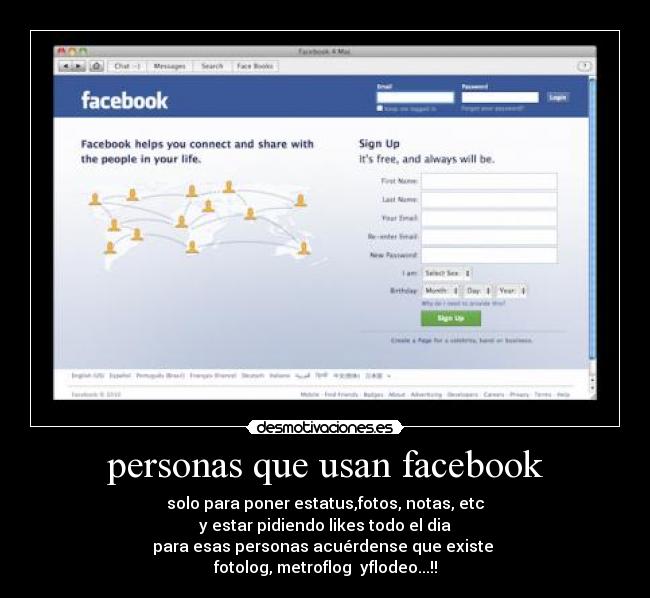 personas que usan facebook -