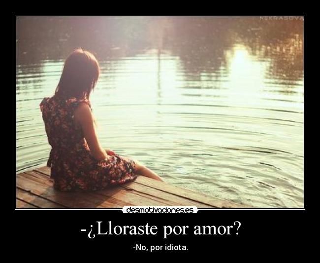 -¿Lloraste por amor? -