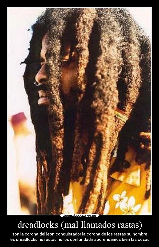 dreadlocks (mal llamados rastas) -
