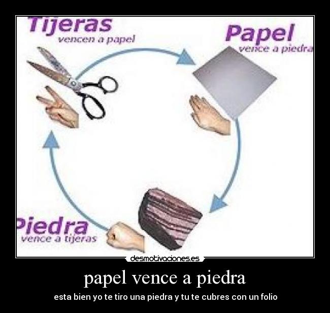 papel vence a piedra -