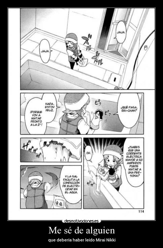 Me sé de alguien - que debería haber leído Mirai Nikki