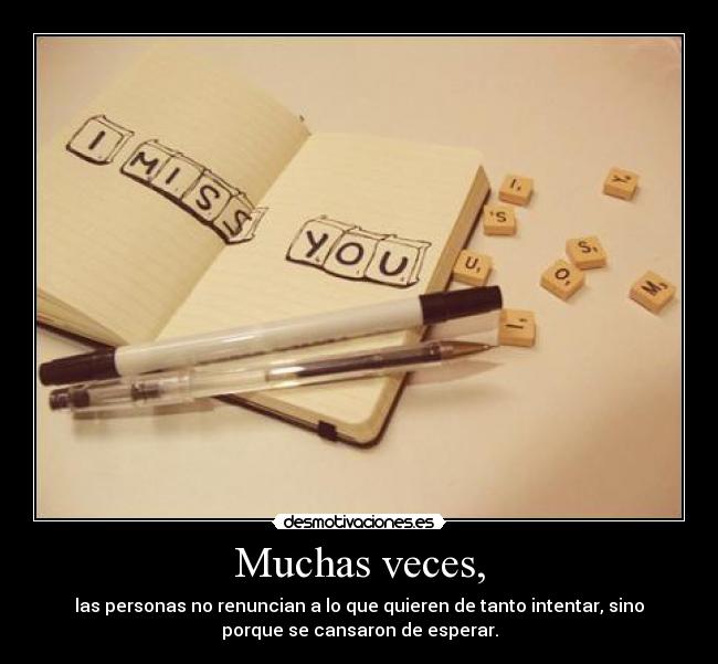 Muchas veces, - 