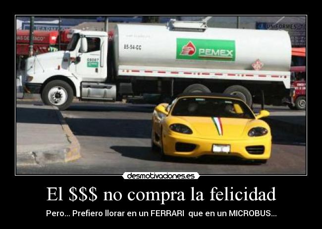 carteles felicidad dinero felicidad ferrari desmotivaciones