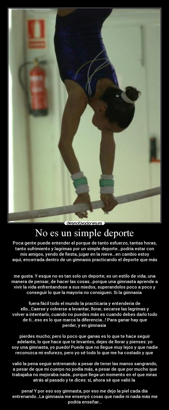 No es un simple deporte -