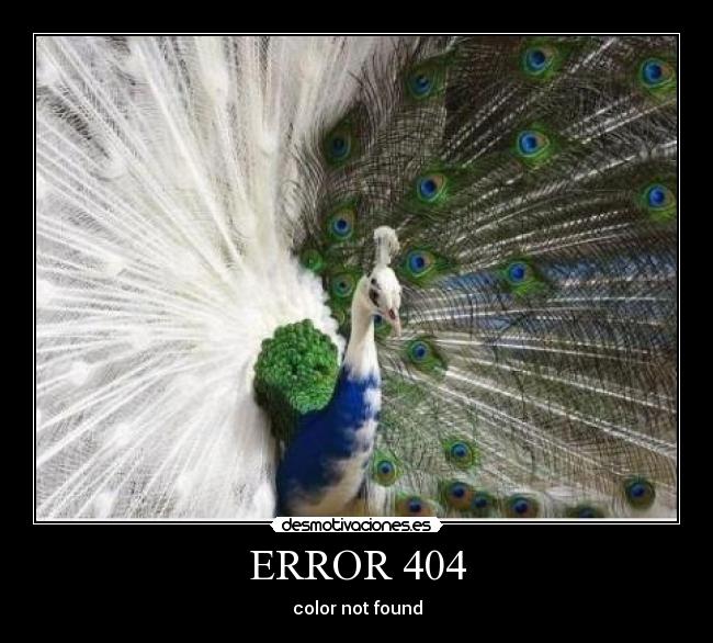 ERROR 404 - color not found
