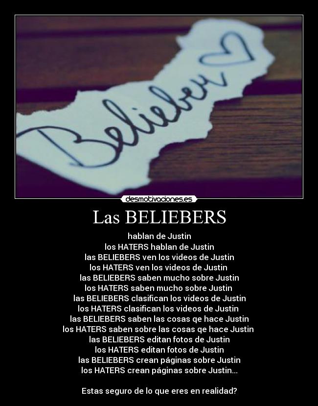carteles beliebers desmotivaciones
