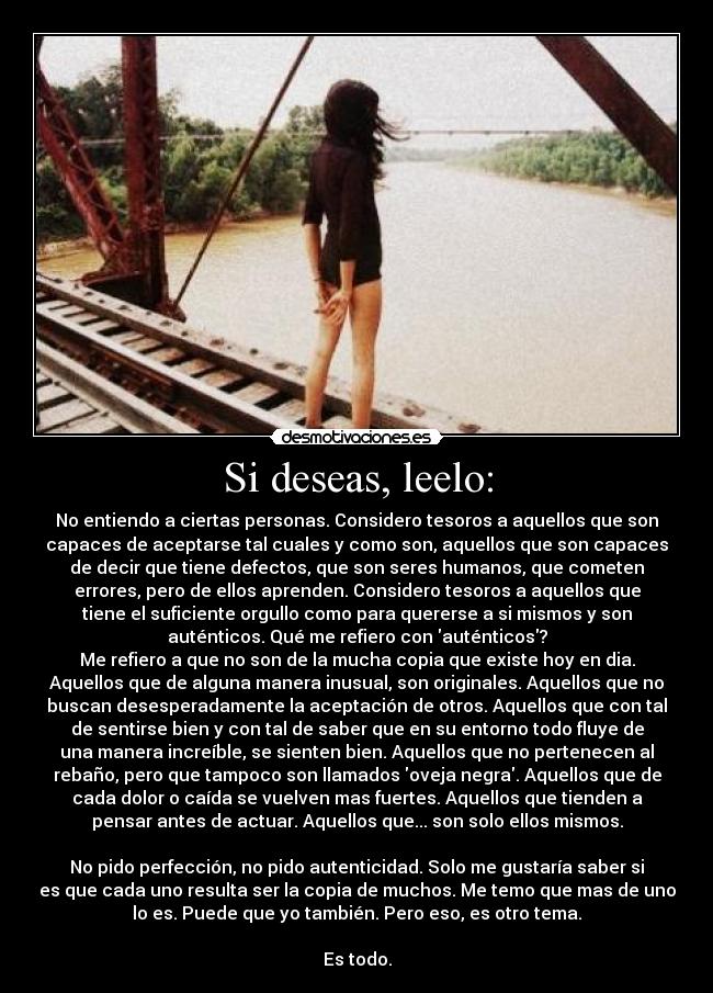 Si deseas, leelo: - 