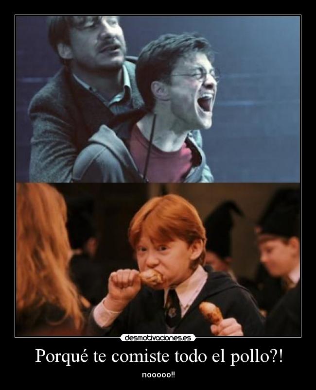 Porqué te comiste todo el pollo?! - nooooo!!
