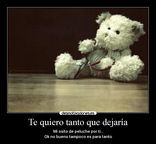 Te quiero tanto que dejaría -