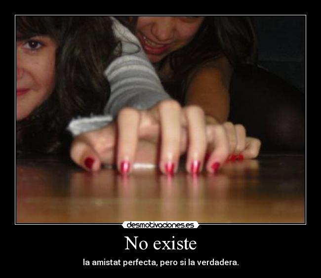 No existe - la amistat perfecta, pero si la verdadera.