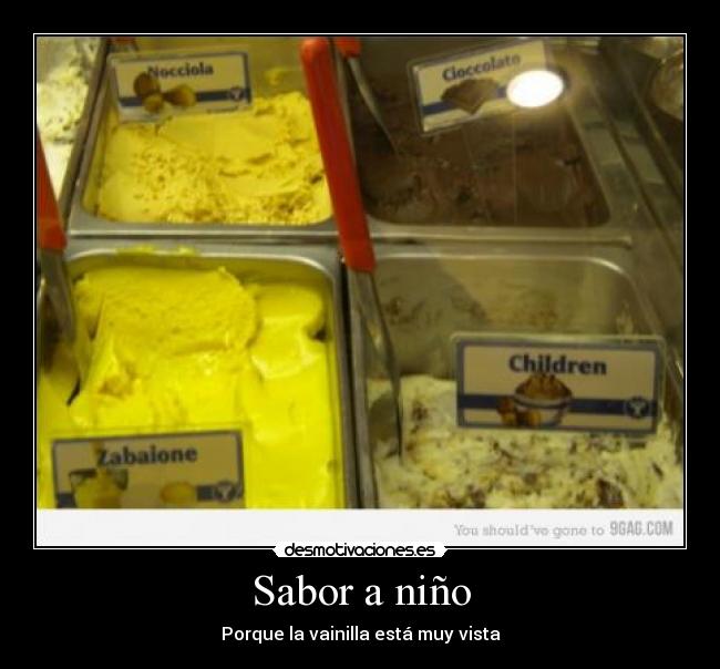 Sabor a niño - Porque la vainilla está muy vista