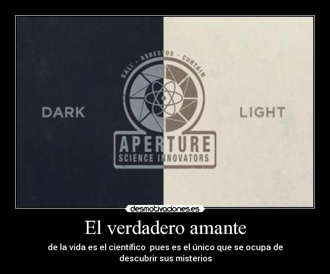 carteles aperture portal ciencia verdad amor angel que tiene corazon desmotivaciones