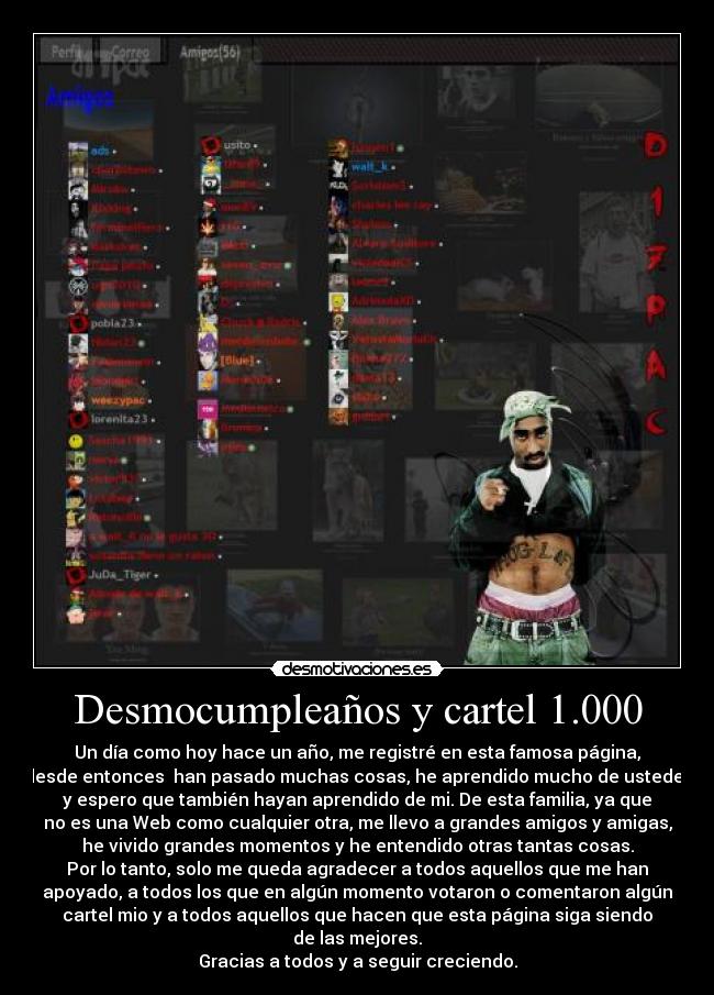 carteles d17pac cumple ano con vosotros que sean muchos mas desmotivaciones