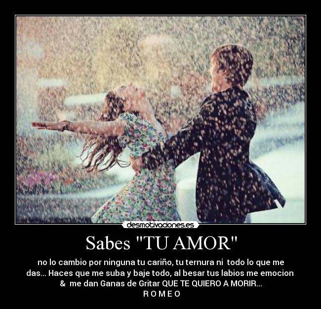 Sabes TU AMOR -
