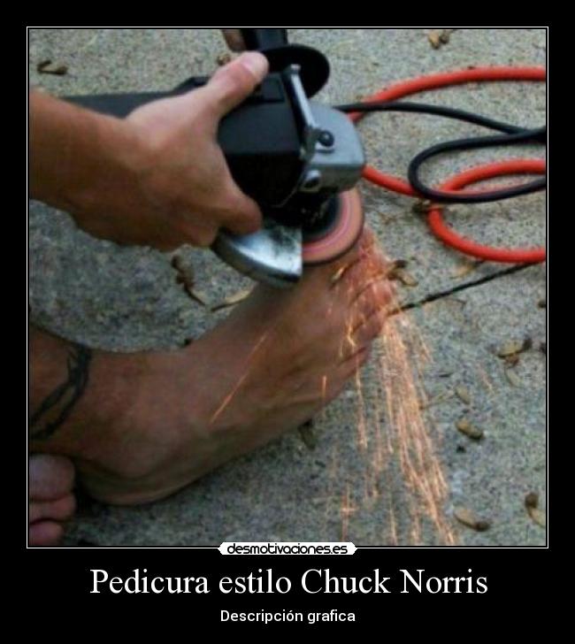 Pedicura estilo Chuck Norris - Descripción grafica