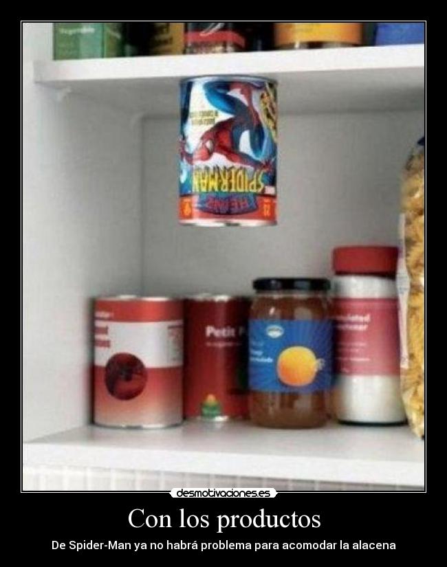 Con los productos - De Spider-Man ya no habrá problema para acomodar la alacena
