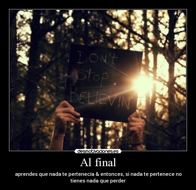 Al final -