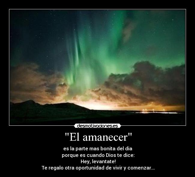 El amanecer -