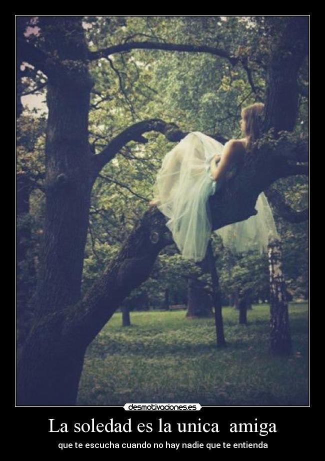 La soledad es la unica amiga -