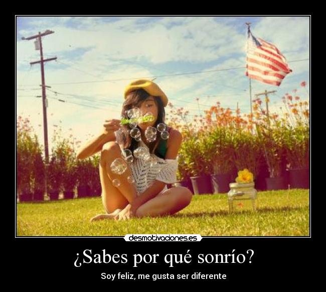 carteles saber porque sonreir sonrio feliz gustar ser diferente aaiinnaa desmotivaciones