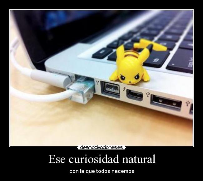 Ese curiosidad natural - con la que todos nacemos