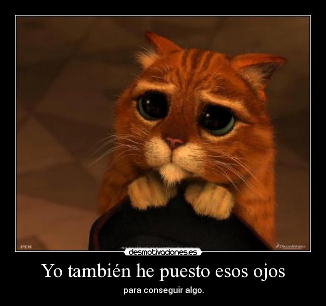 Yo también he puesto esos ojos -