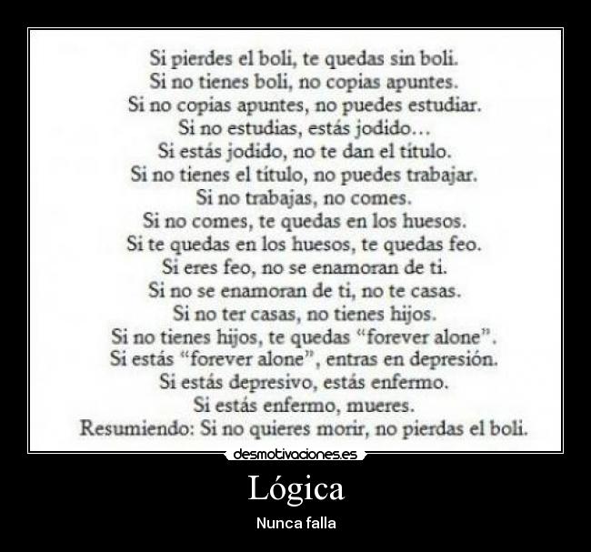 Lógica - Nunca falla