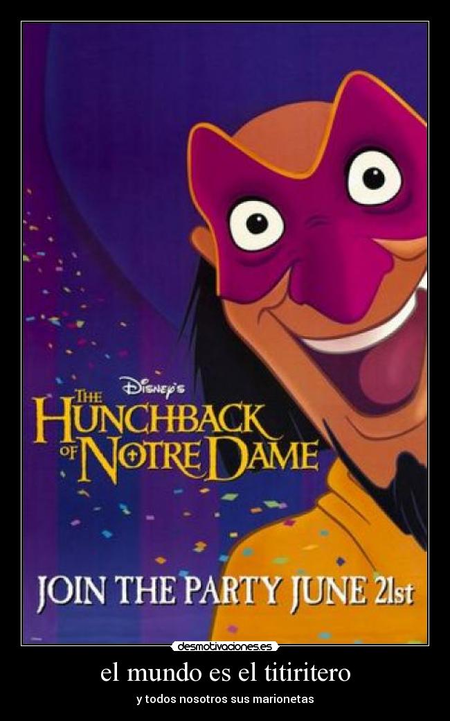 el mundo es el titiritero - y todos nosotros sus marionetas