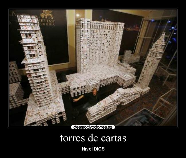 torres de cartas -