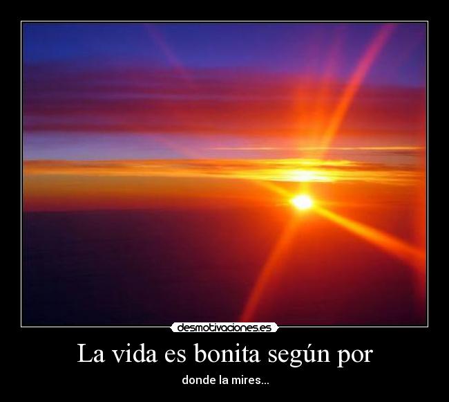 La vida es bonita según por - 
