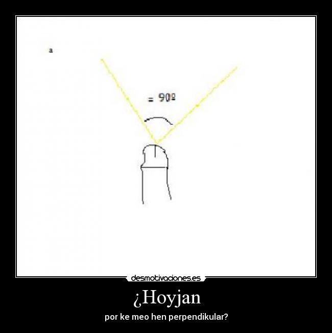 ¿Hoyjan - por ke meo hen perpendikular?