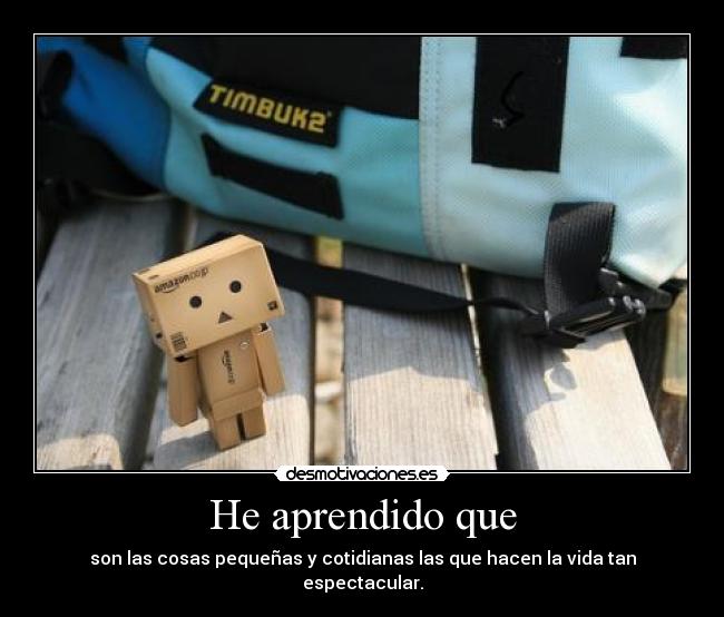carteles aprendido que son las cosas pequenas cotidianas las que hacen vida tan espectacular desmotivaciones