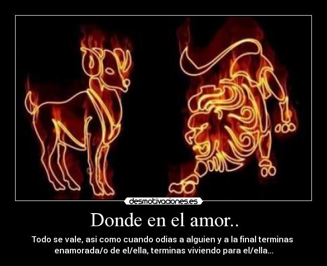 Donde en el amor.. -