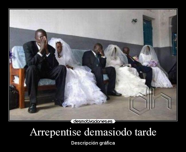 Arrepentise demasiodo tarde - Descripción gráfica