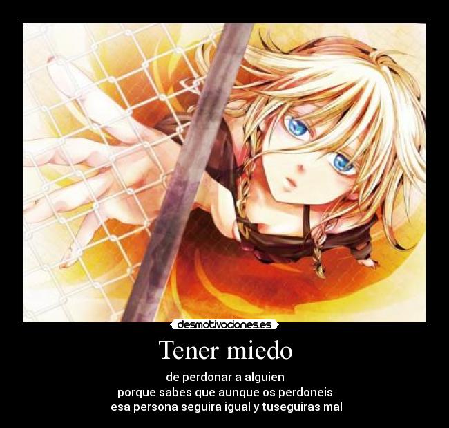 Tener miedo - 