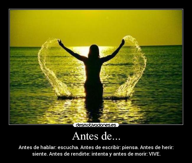 Antes de... -
