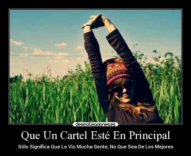 Que Un Cartel Esté En Principal -