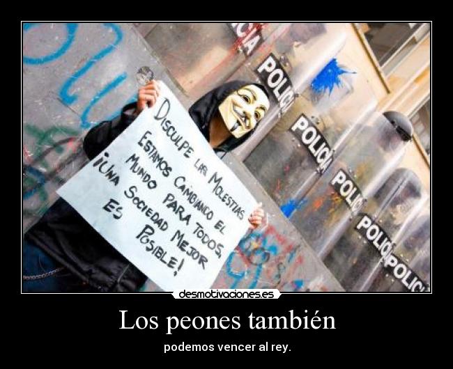 Los peones también - podemos vencer al rey.