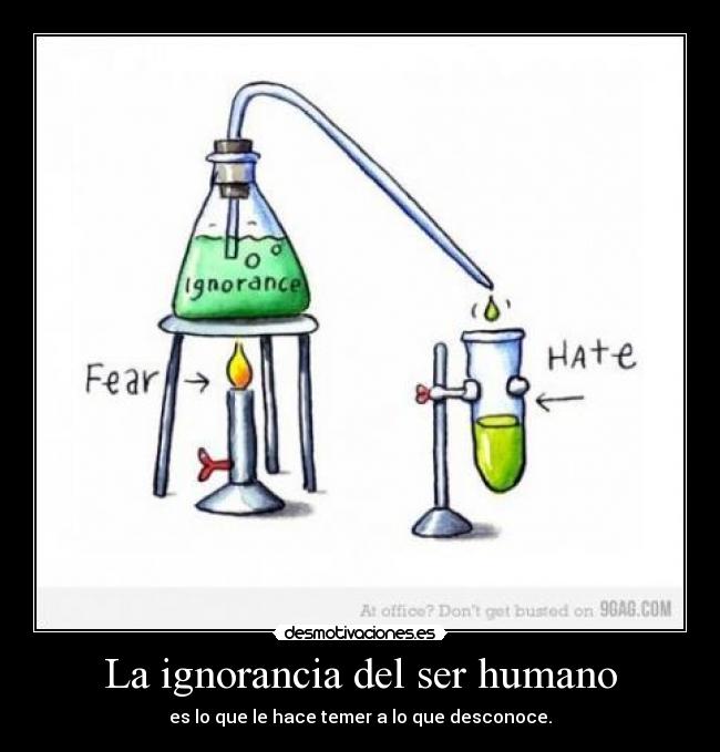 La ignorancia del ser humano -