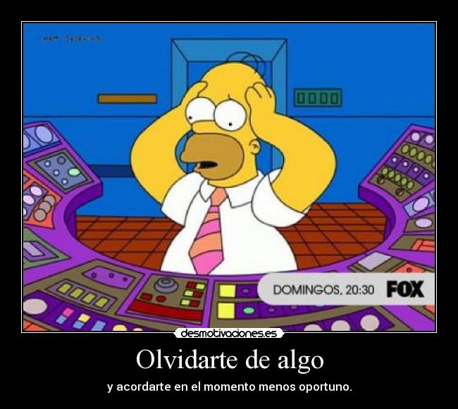Olvidarte de algo -