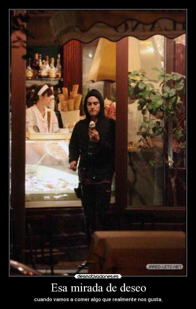carteles jared leto helado mirada desmotivaciones