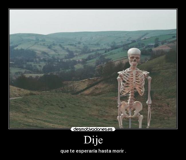 Dije - que te esperaría hasta morir .