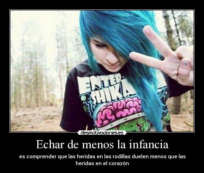 Echar de menos la infancia -