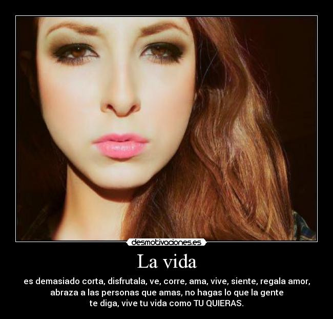 Arriba 93+ Foto Vive La Vida Que Amas Ama La Vida Que Vives El último