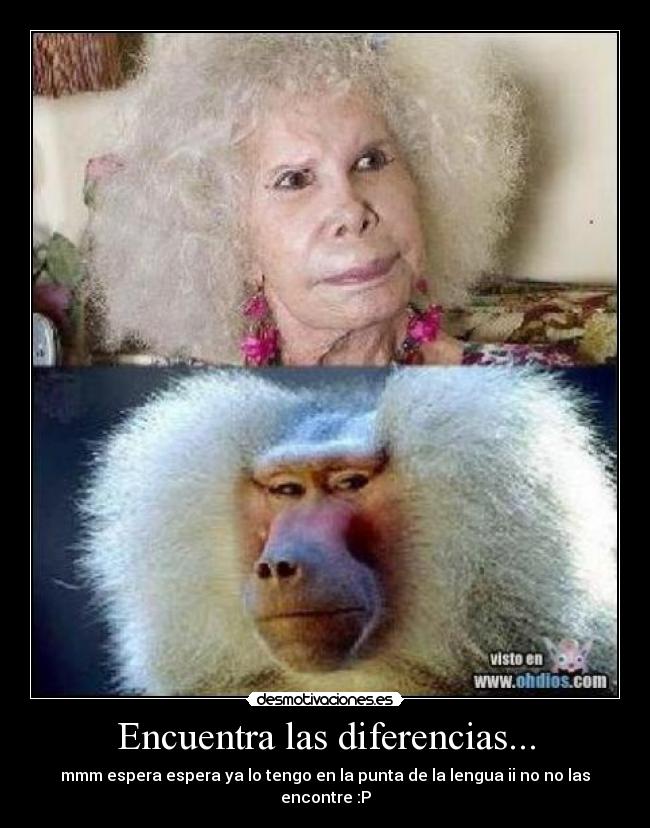 Encuentra las diferencias... - mmm espera espera ya lo tengo en la punta de la lengua ii no no las encontre :P