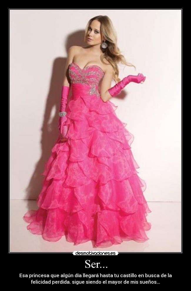 Ser... - Esa princesa que algún día llegará hasta tu castillo en busca de la
felicidad perdida. sigue siendo el mayor de mis sueños...