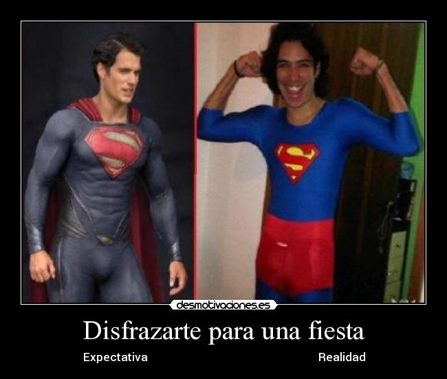 Disfrazarte para una fiesta - Expectativa Realidad