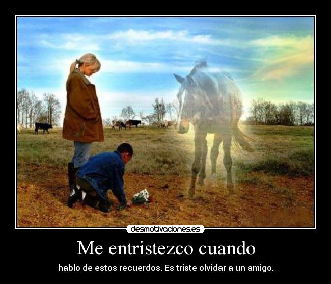 Me entristezco cuando -