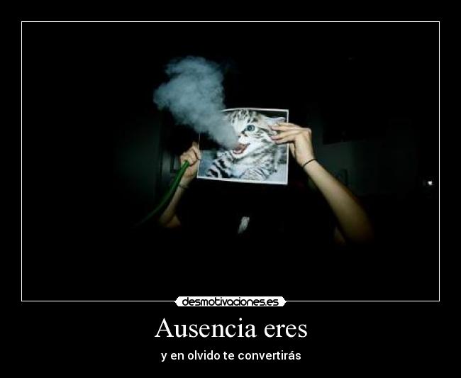 Ausencia eres - y en olvido te convertirás