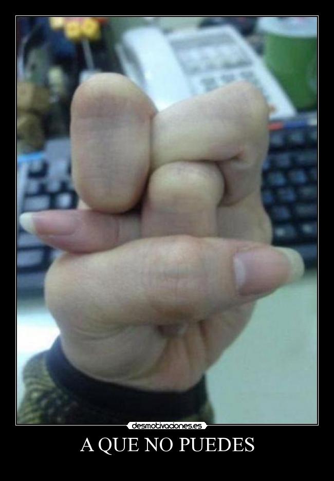 A QUE NO PUEDES -
